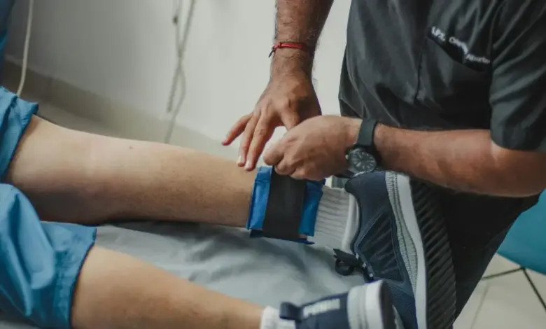 Cirurgia no pé com pino